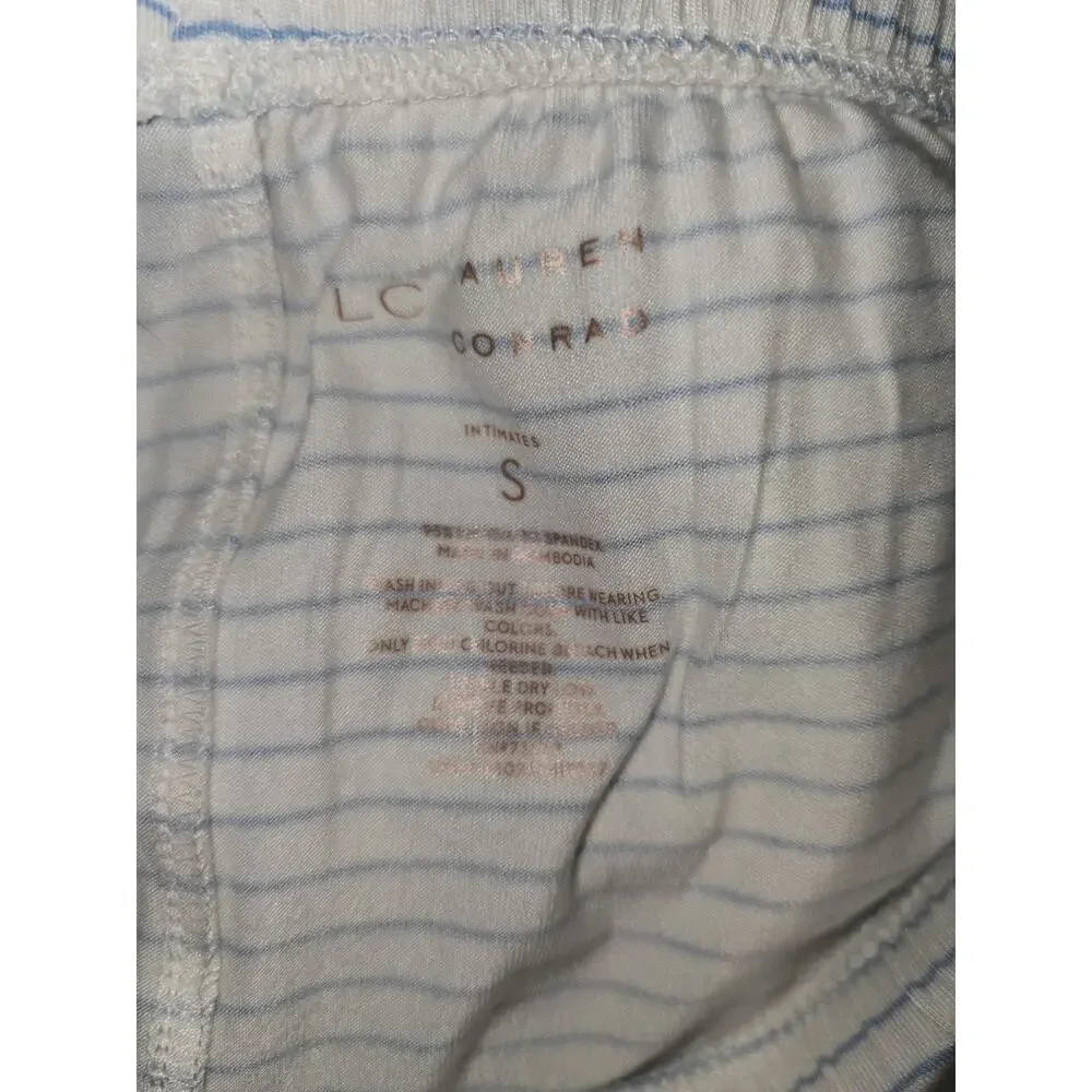 Lauren Conrad Pajama Shorts Size Small Stripe Drawstring - Picture 4 of 5